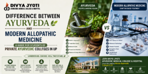 Difference between Ayurveda and modern allopathic medicine at private Ayurvedic colleges in UP